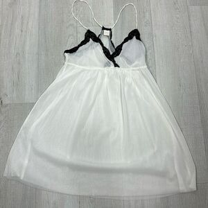 Only Hearts N.Y.C Nordstrom Mesh Chemise In White Size M/L